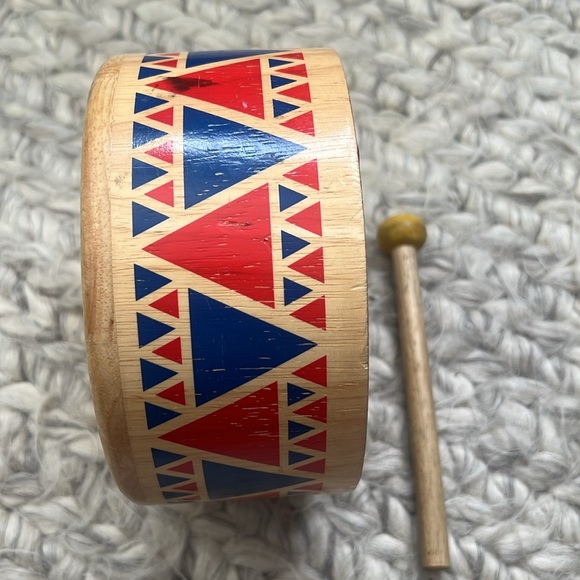 Plan toys solid wood drum and drumstick - Picture 1 of 4